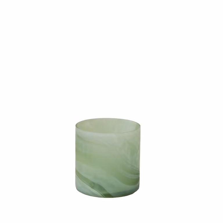 Dome Deco IPALA Round Glass Tealight Holder, Green