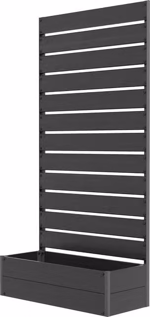 Outsunny Black Raised Garden Bed with Trellis for Climbing Plants, WPC and Aluminium Planter Box for Vegetable, Herb or Ornamental Gardens, W/D/H: 180 x 90.5 x 38 cm – 1