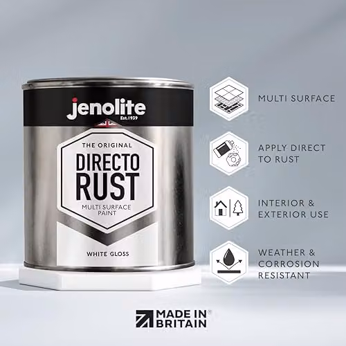 JENOLITE White Gloss Multi Surface Paint, 1 Litre (RAL 9016) – 2