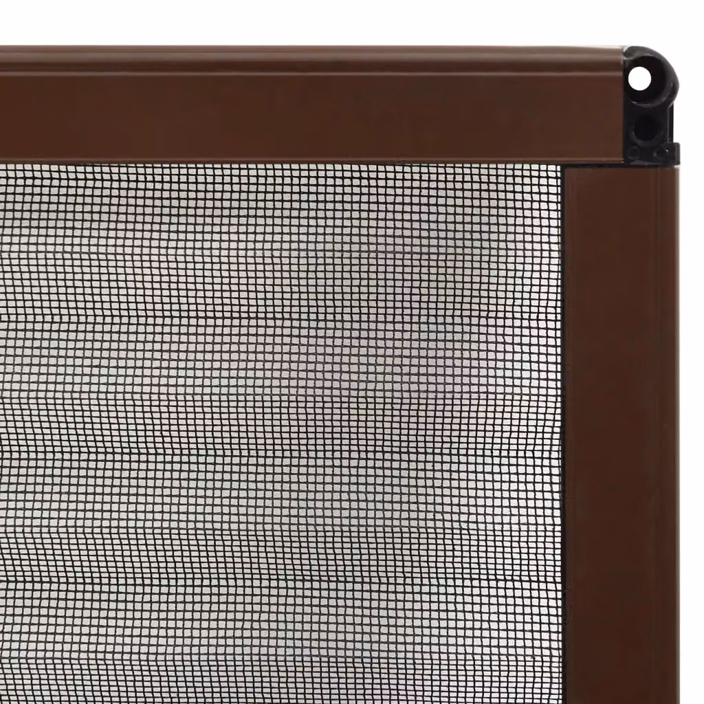 Berkfield Home Pleated Aluminium Insect Screen for Windows, Brown, W: 80 cm, H: 100 cm – 3