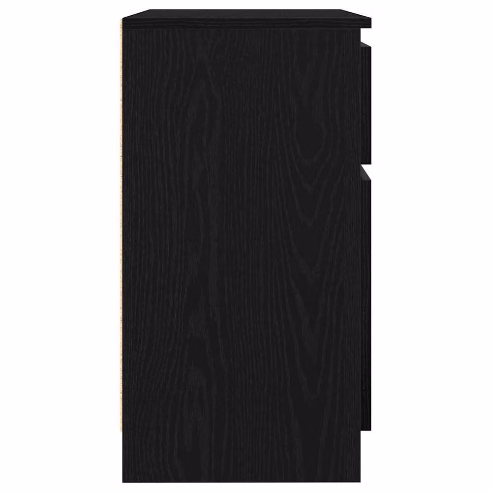 Berkfield Home Modern Sideboard with Drawer in Black Oak, W/D/H: 71 x 35 x 65 cm – 4