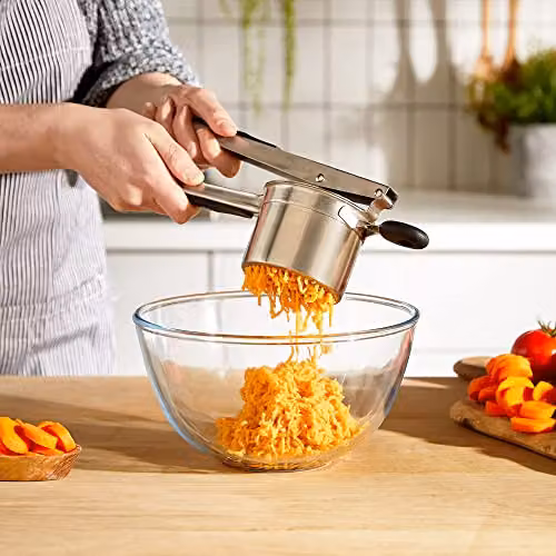 VonShef Stainless Steel Potato Ricer with Silicone Soft-Grip Handle in Silver – 5