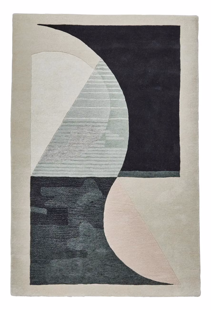 The Rug Shop UK Beige Geometric Handmade Polyester Easy Care Area Rug W: 150 cm, D: 230 cm – 4