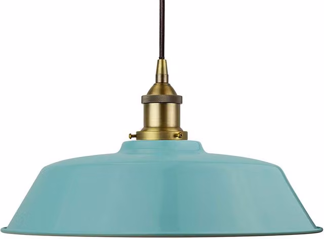 SE Home Chancery Blue and Gold/Brass Dome Pendant Light