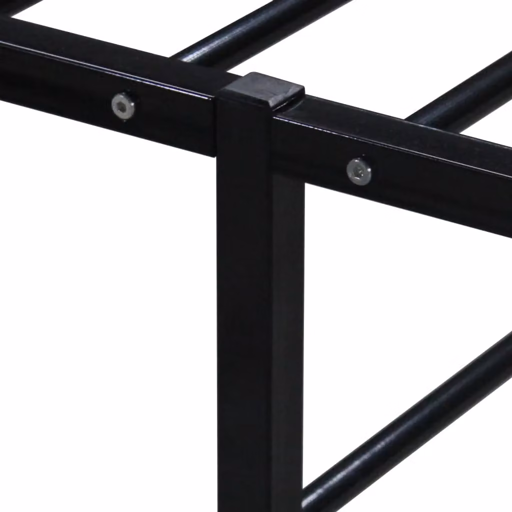 Berkfield Home Modern Metal Bed Frame in Black, W: 90 cm, L: 200 cm – 3