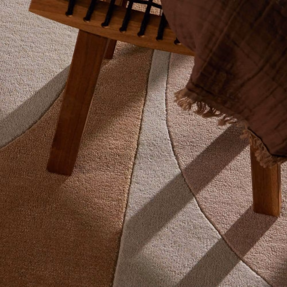 Ted Baker Windmill Hand Knotted Abstract Wool and Cotton Rug in Beige, W: 120 cm, D: 170 cm – 3