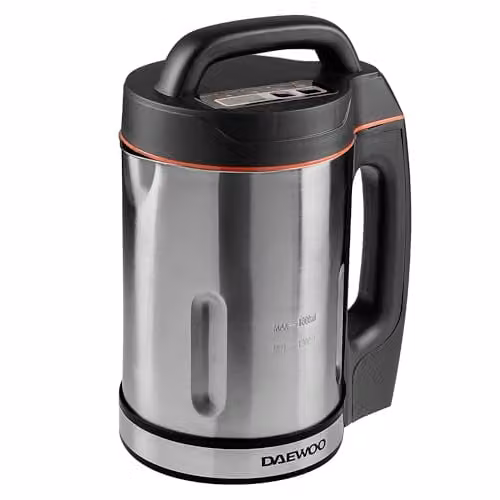 Daewoo 2-in-1 Soup Maker and Smoothie Blender in Silver, 1.6l Capacity with Stainless Steel Components