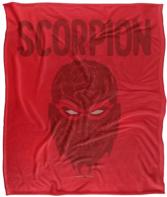 Warner Brothers Mortal Kombat 9 Scorpion Icon Silky Touch Super Soft White Throw Blanket