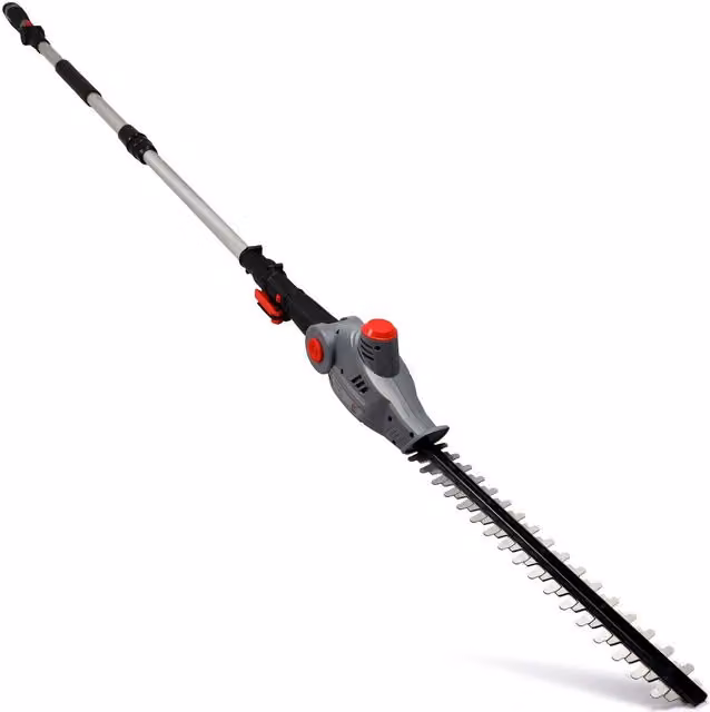 Netta 12V Cordless Reciprocating Pole Hedge Trimmer in Grey with Rechargeable Battery