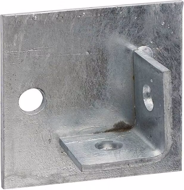 Unifix 2 Lug 40mm Single Channel HDG Steel Base Plate in Silver, Box of 25