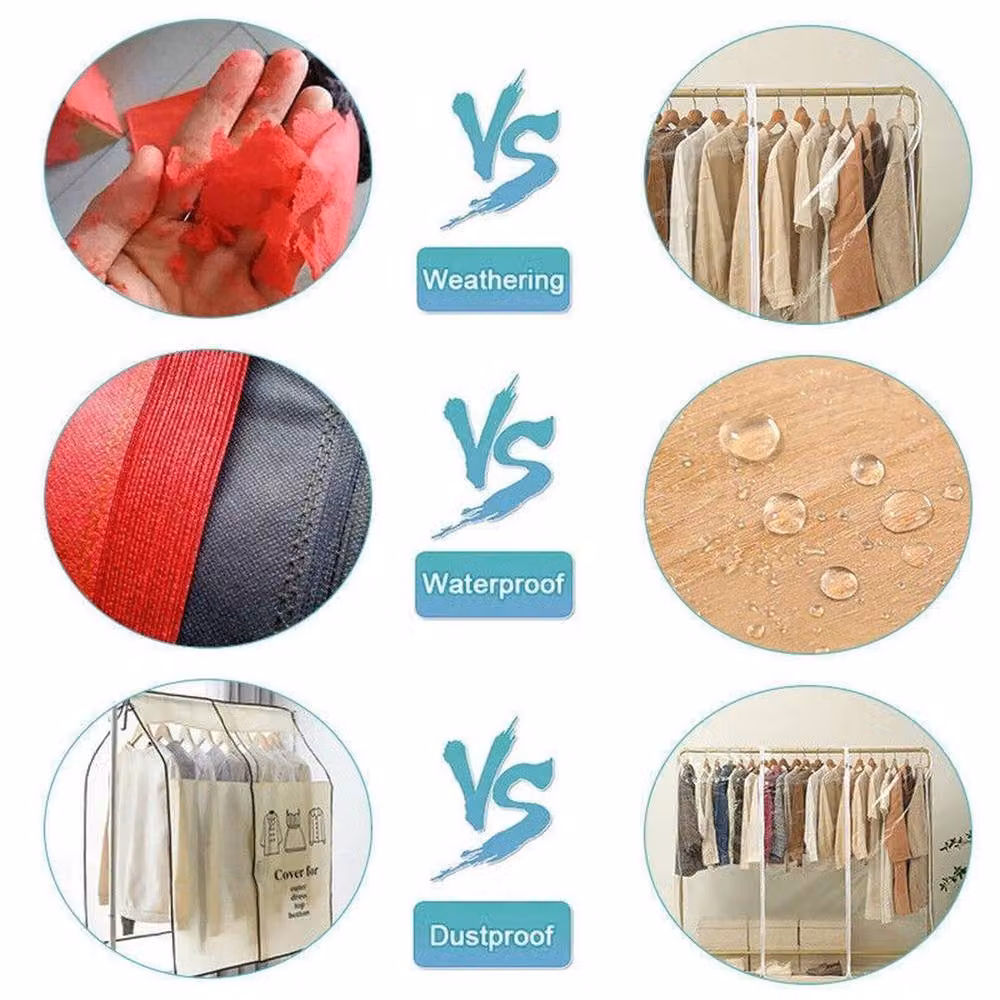 SPETLEK Transparent Garment Rack Cover with Zipper, W/D/H: 150 x 50 x 150 cm – 2