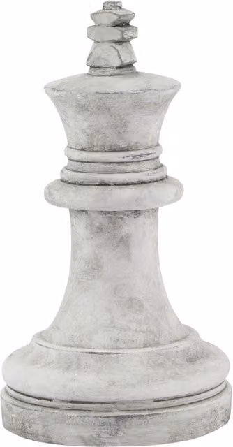 Love Lace Amalfi Grey Ceramic King Chess Piece