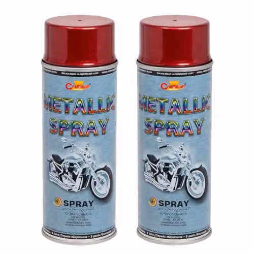 Sola Red Metallic Acrylic Spray Paint, 2 x 400 ml, Gloss Shimmer Finish for Metal, Aluminium and Wood – 1