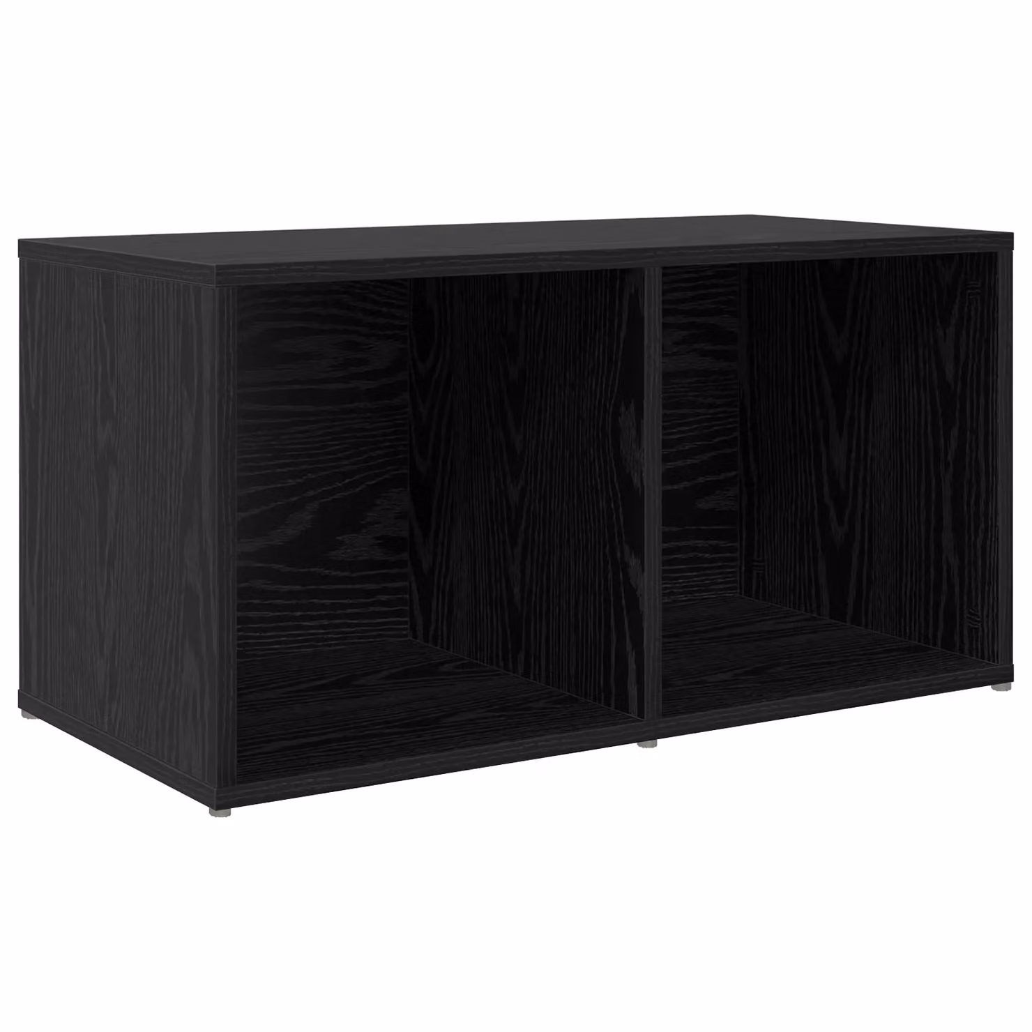 Berkfield Home TV Cabinet with Storage in Black Oak Engineered Wood – 1