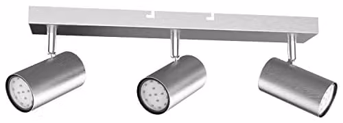 GLOBO Modern Silver Metal Cylinder Ceiling Light, 3-Bulb, Width: 45 cm