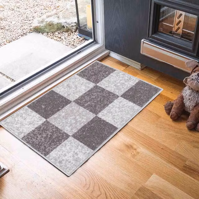Desire Rugs Grey Geometric Non-Slip Machine Washable Indoor Runner Mat, W: 80 cm, L: 300 cm – 2