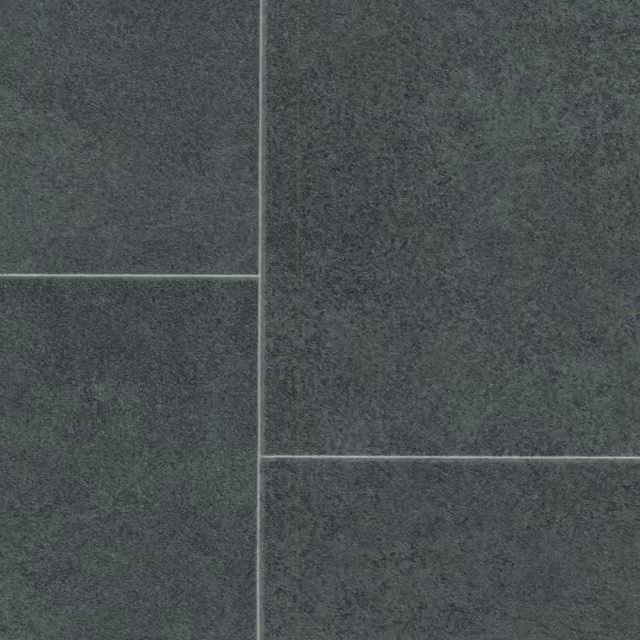 Vinyl Flooring UK Black Stone Tile Effect 2.0mm Vinyl Flooring Sheet, W 200 cm x D 200 cm