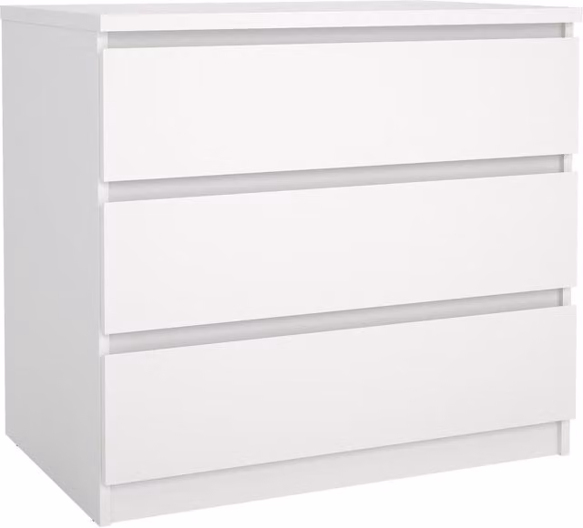 Furniture To Go Naia Scandinavian 3 Drawer Chest in White