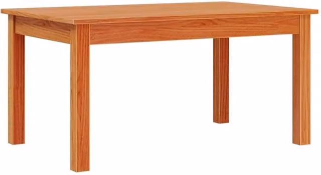 Berkfield Home Rustic Solid Pine Coffee Table, Wax Brown, W: 80 cm, D: 50 cm, H: 40 cm