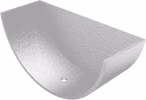 ARP Cast Aluminium Half Round Gutter External Stopend, 100mm, Grey