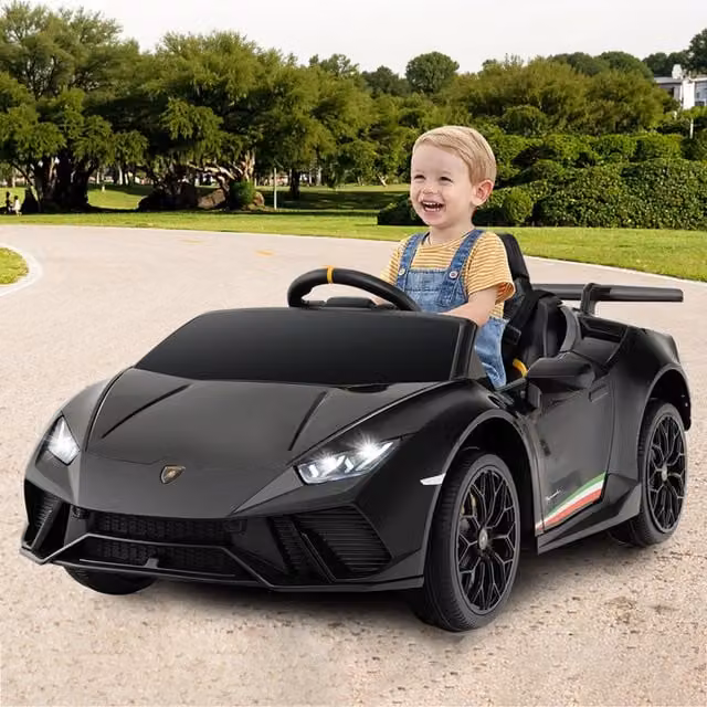 Costway Lamborghini Electric Ride on Car with Light and Sound, Black