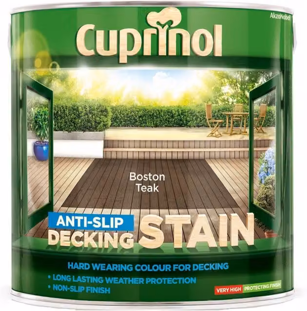 Cuprinol Anti-Slip Decking Stain in Boston Teak Brown