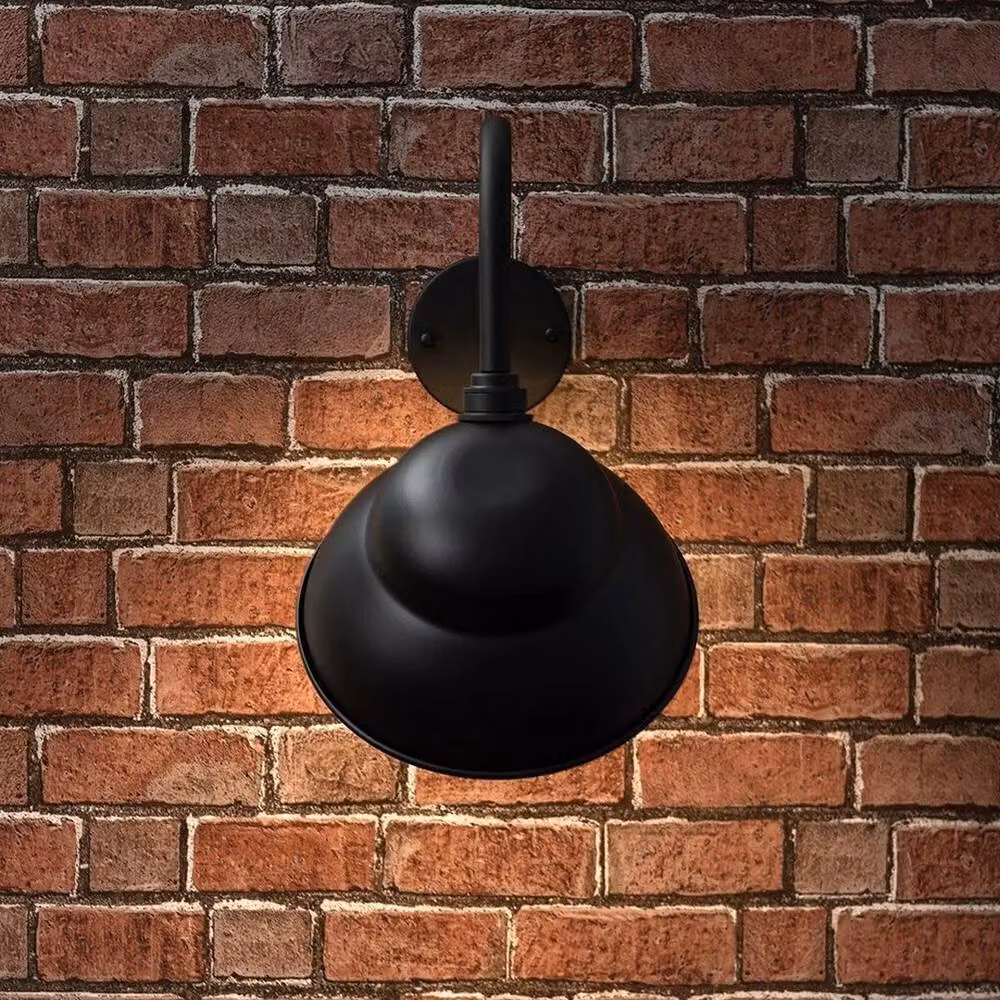 FORGEVIO Black Metal Classic Wall Mounted Garden Light with LED Bulb – 4