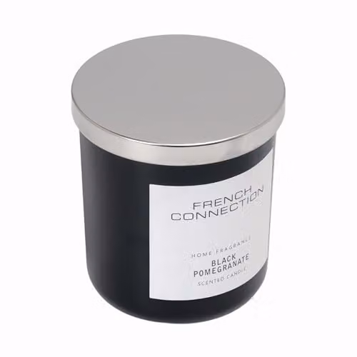French Connection Black Collection Scented Jar Candle, Black Pomegranate, 270g – 3