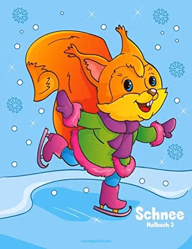 Schnee Malbuch 3 Multicolour Childrens Colouring Book by Independently Published
