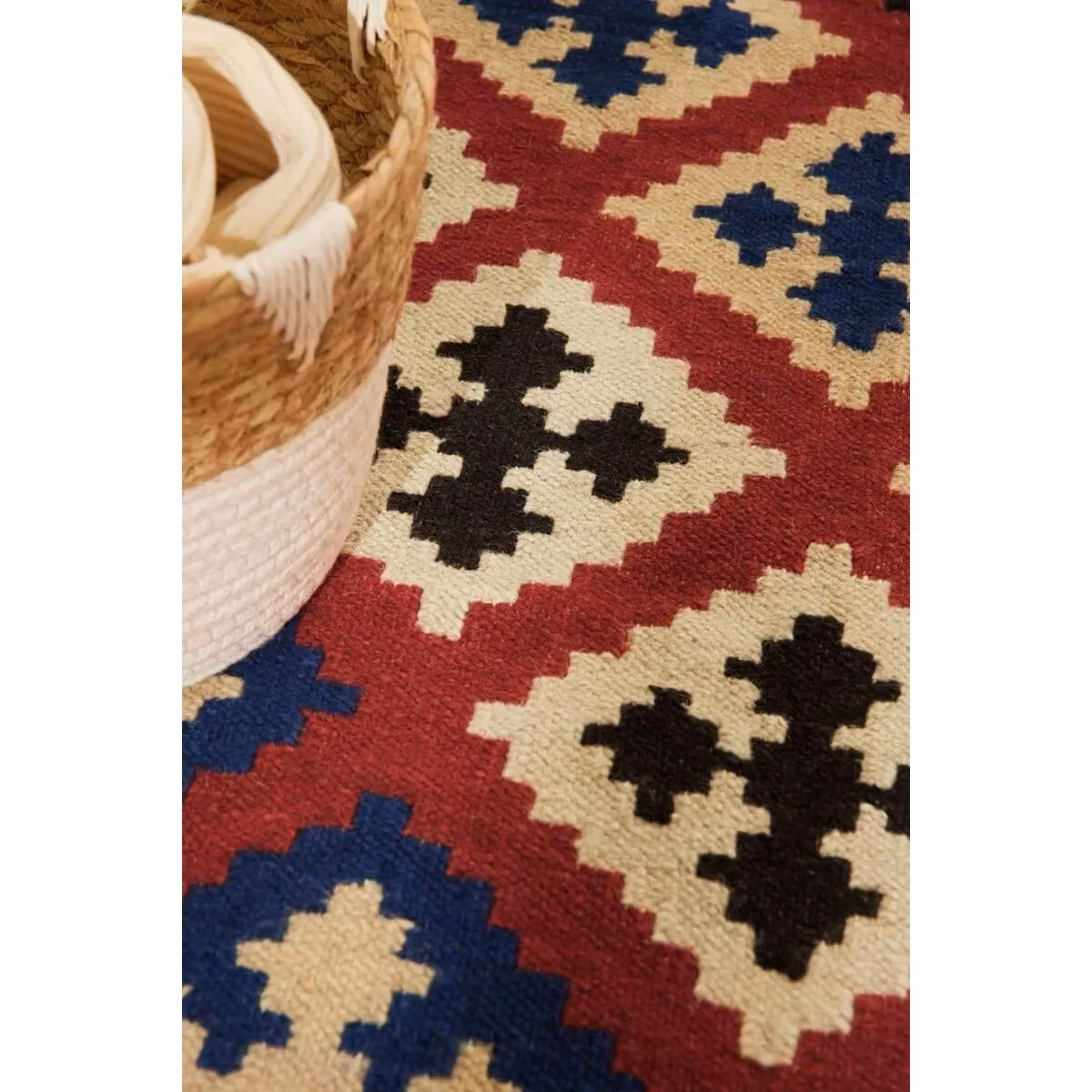 THE RUGS Kamal Kelim Vintage Design Handwoven Wool and Cotton Reversible Flat Weave Rug, Multicolour, W: 200 cm, D: 290 cm – 5