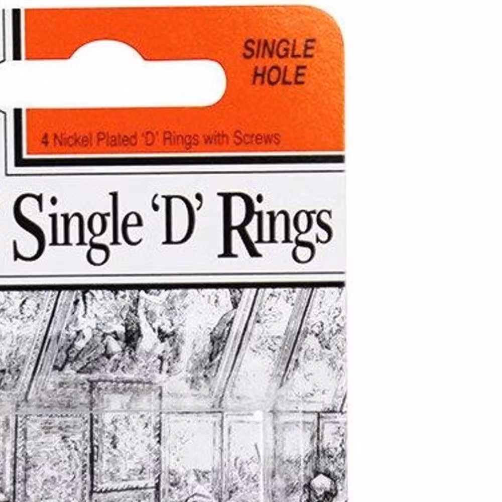 X Nickel Plated Single D Rings, 4 Pack – 2