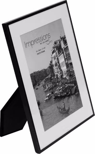 IMPRESSIONS Single Rectangular Metal Photo Frame, Black or White, 15 x 20 cm – 2