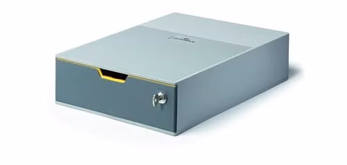 Durable VARICOLOR Lockable Desktop Drawer Unit with XL Colour Coded Drawer for A4 Documents, Multicolour