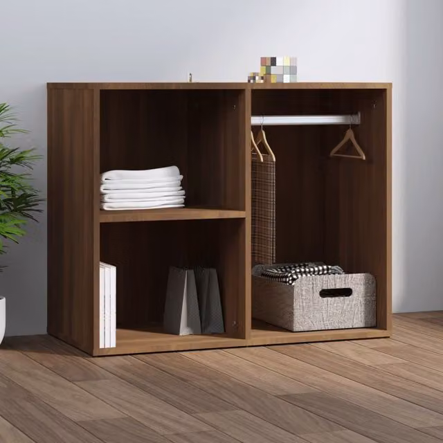 Berkfield Home Modern Dressing Cabinet in Brown Oak, W/D/H: 80 x 40 x 65 cm – 1