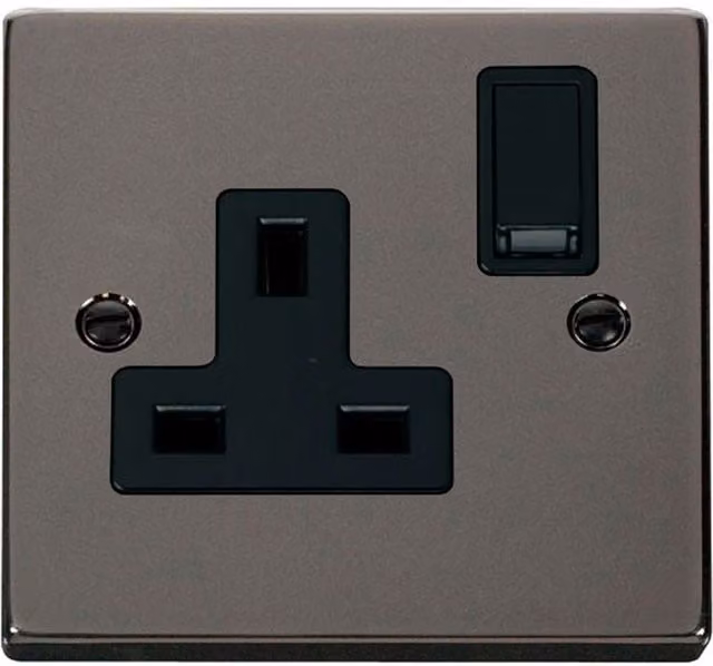 SE HOME Black Surface Mount Socket Plate