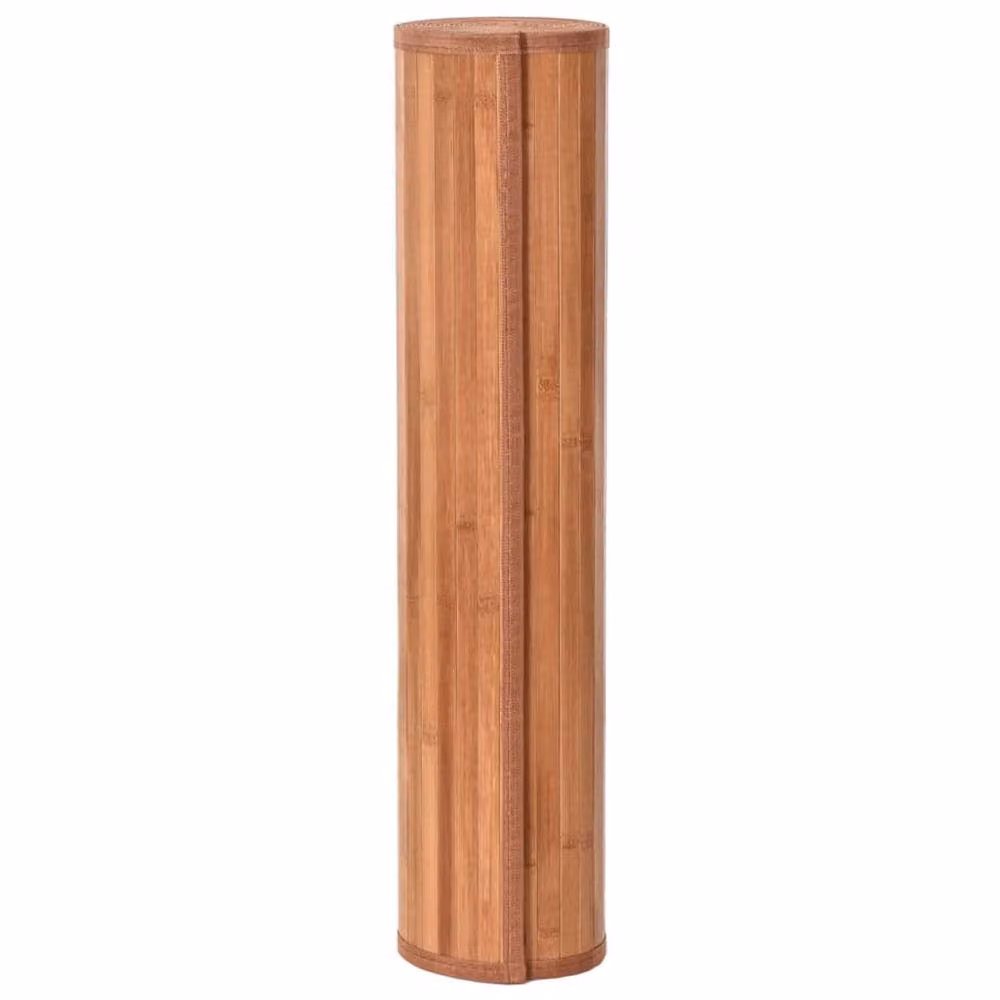 Berkfield Home Rectangular Bamboo Rug in Brown, W/D/H: 60 x 400 cm – 2