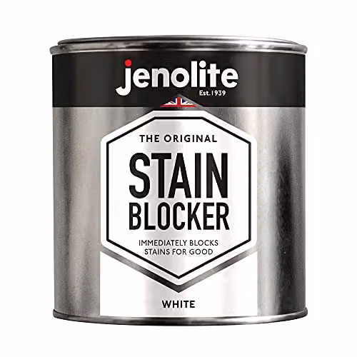 JENOLITE Stain Blocker Paint, White, 1 Litre, Mould Resistant Damp Seal Coating for Walls and Ceilings – 1