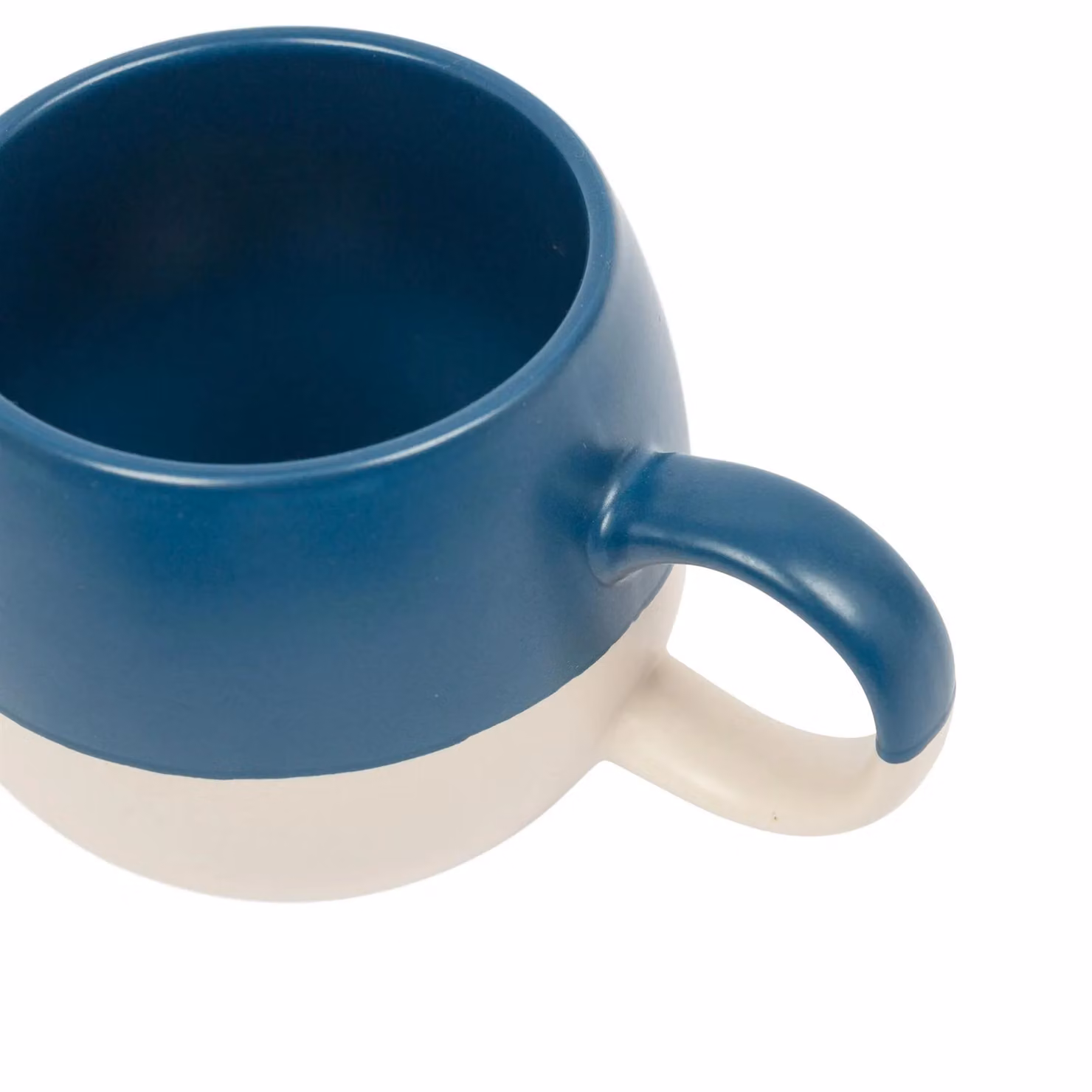 Nicola Spring Blue Sphere Glazed Stoneware Mugs, 340ml, Pack of 4 – 3