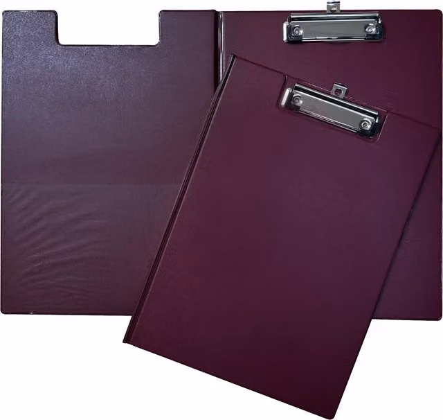 Janrax Pack of 10 Red A4 Plastic Foldover Clipboards for Professionals