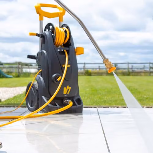 V-TUF V7 Electric Pressure Washer, 150 Bar, 7L/min, Black, with 10m Hose Reel and Snow Foam Cannon – 6