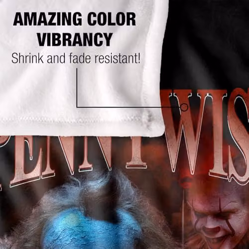LOGOVISION It 2017 Pennywise Bootleg Super Soft Silky Touch Fleece Throw Blanket, Multicolour, W: 91.44 cm, L: 147 cm – 3