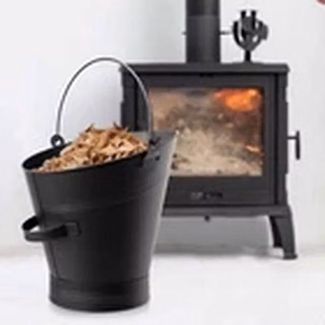 EONLION Black Metal Fireside Bucket Shovel Set for Coal Ash and Logs – 1