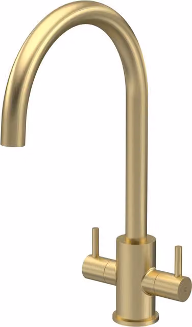 Balterley Lacerta Kitchen Mono Mixer Tap with Dual Lever in Brushed Brass