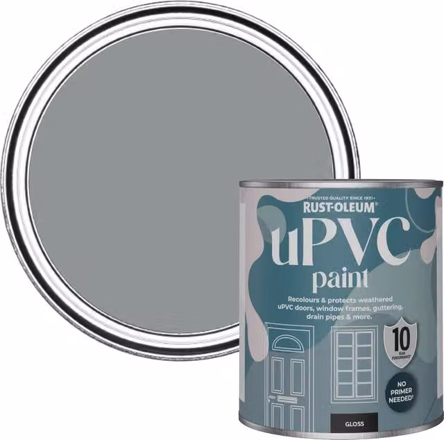 Rust-Oleum Gloss Finish UPVC Paint in Anthracite Grey, 750ml