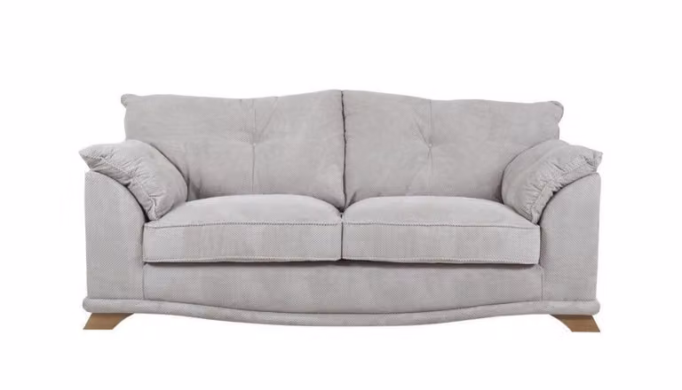 Cheap Furniture Warehouse Sammy Grey 3 Seater Modern Fabric Sofa