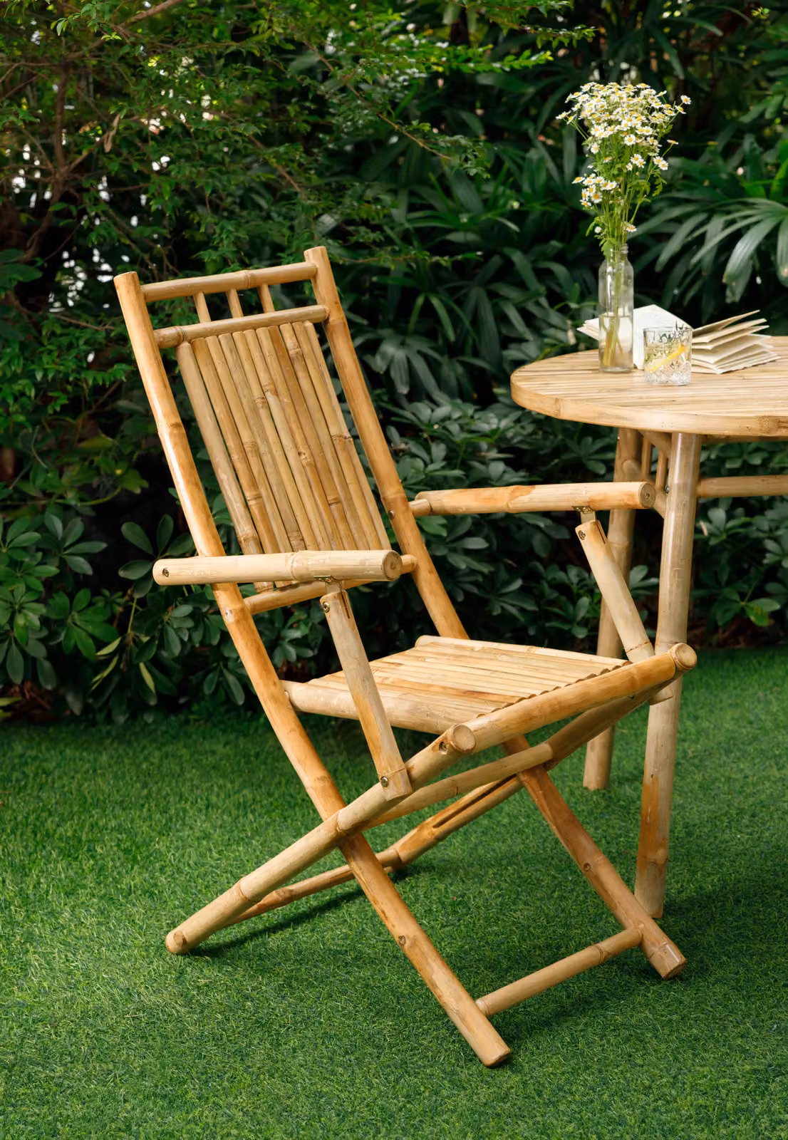 Nordlys Set of 2 Modern Solid Bamboo Chairs in Brown – 2