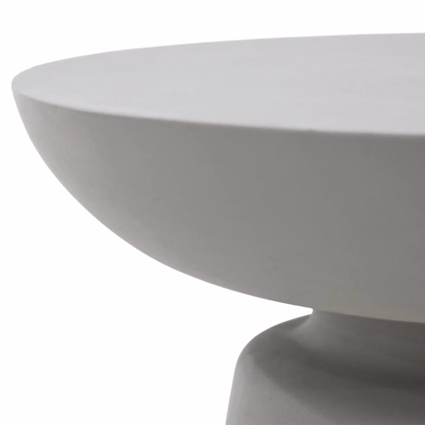Elementi Kylix GRC Side Table in Grey, Round Concrete Design – 2