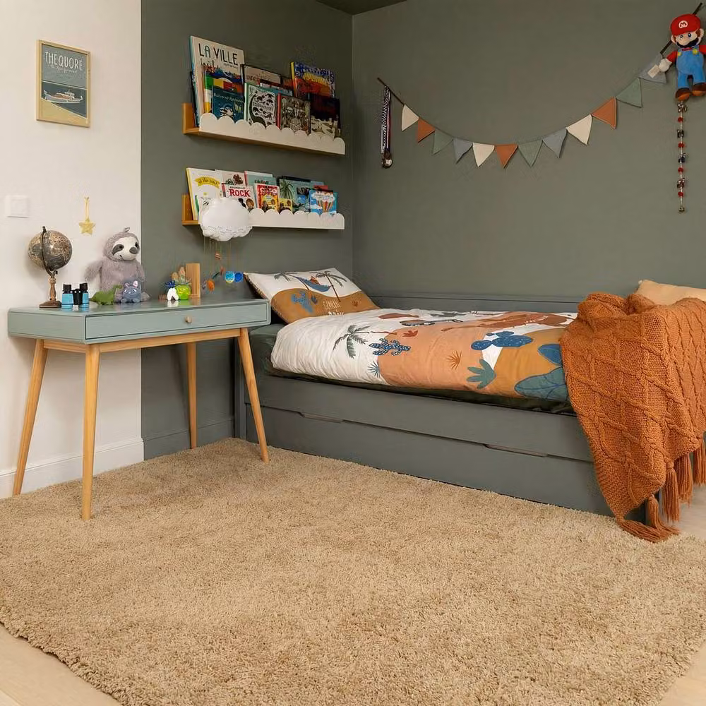 Kukoon Beige Premium Shaggy Machine Washable Rug, W: 160 cm, D: 230 cm – 2