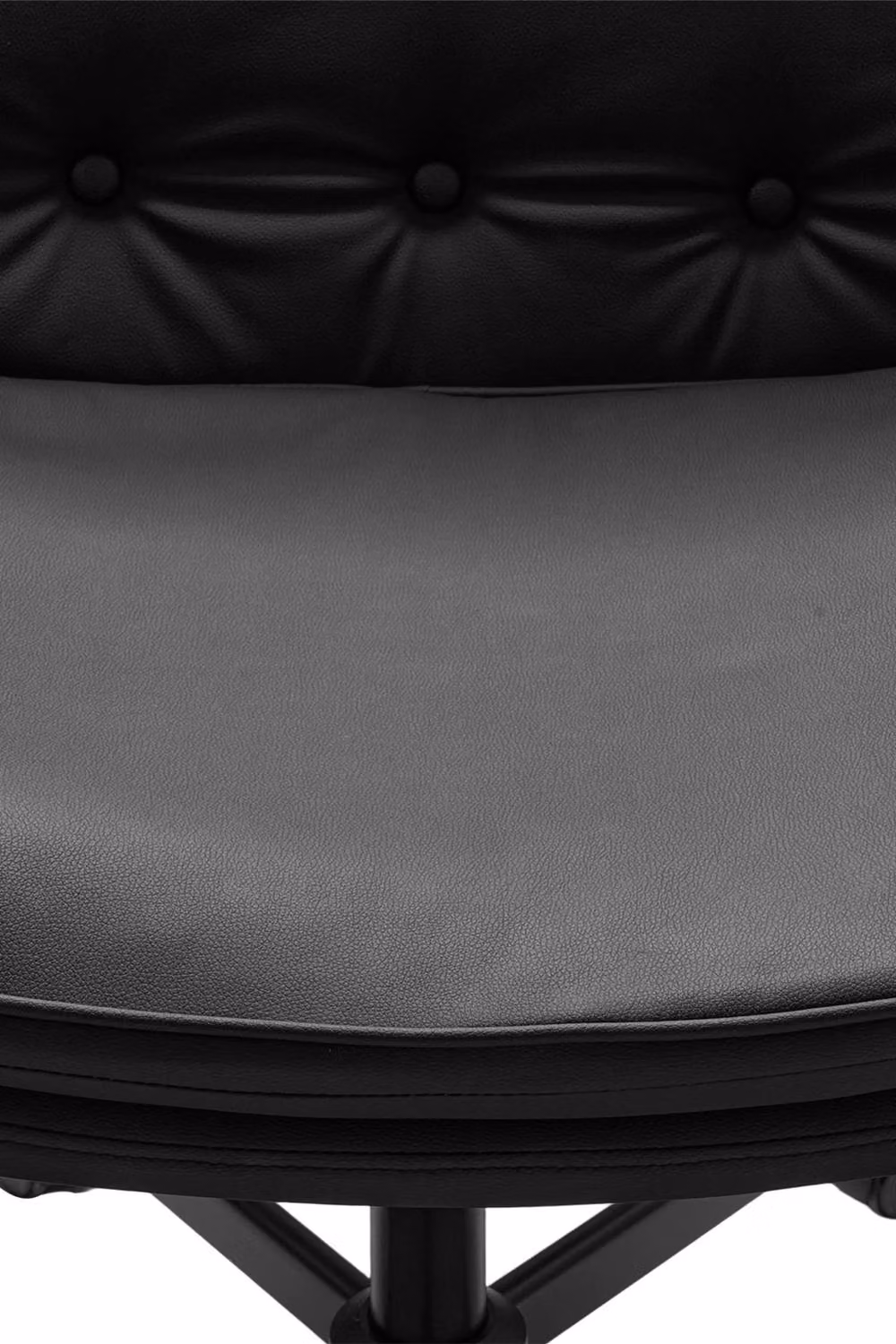 Living and Home Criss Cross Black PU Leather Office Task Chair with Adjustable Armrests and Wheels – 6
