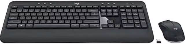 Logitech Advanced Wireless Keyboard and Mouse Combo, Black